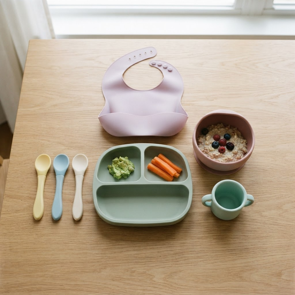 Utensílios recomendados para a introdução alimentar do bebê