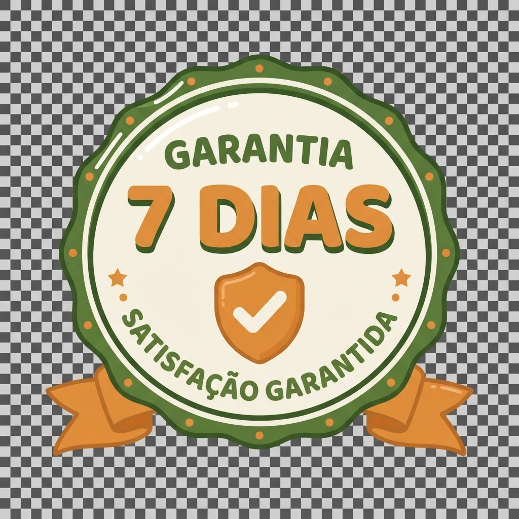 Selo de garantia de 7 dias - satisfação garantida ou seu dinheiro de volta